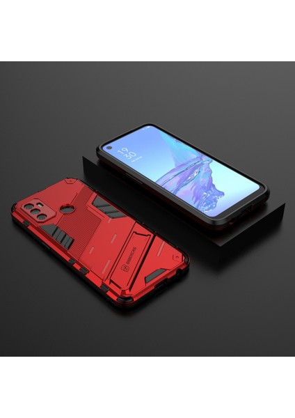 Oppo A53 4g-Kırmızı Için Kickstand ile Darbeye Dayanıklı Pc + Tpu Hibrit Telefon Kılıfı (Yurt Dışından) indirimleri