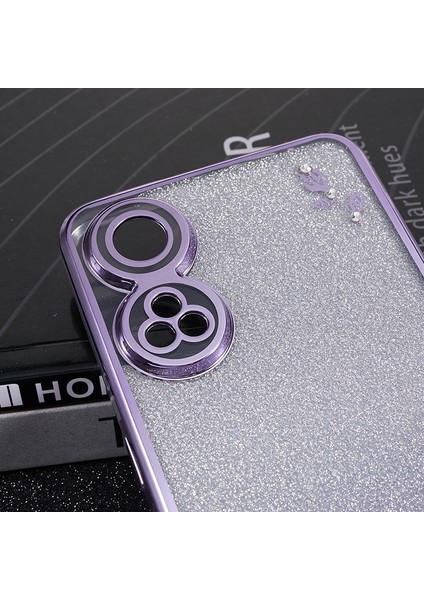 Kadem Rhinestone Çiçek Tasarım Telefon Kılıfı Oppo Reno8 T 4g, Degrade Parıltılı Yumuşak Tpu Kapak-Mor (Yurt Dışından) fırsatları