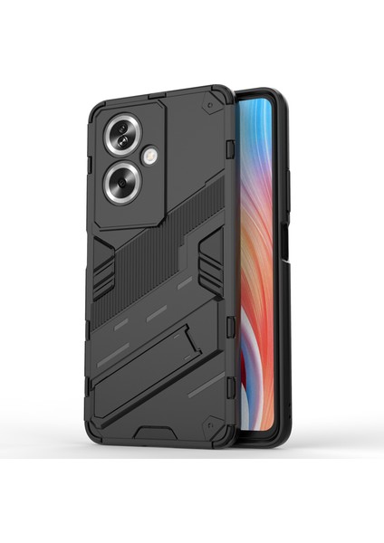 Oppo A79 5g/a2 5g Kılıf Katlanır Ayaklı Pc+Tpu Hibrit Telefon Kılıfı-Siyah (Yurt Dışından)