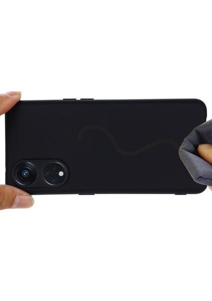 Oppo Reno8 T 5g/a1 Pro 5g Sıvı Silikon Yumuşak Astarlı Kılıf Çizilmez Telefon Kılıfı Kayışlı-Siyah (Yurt Dışından) indirimleri