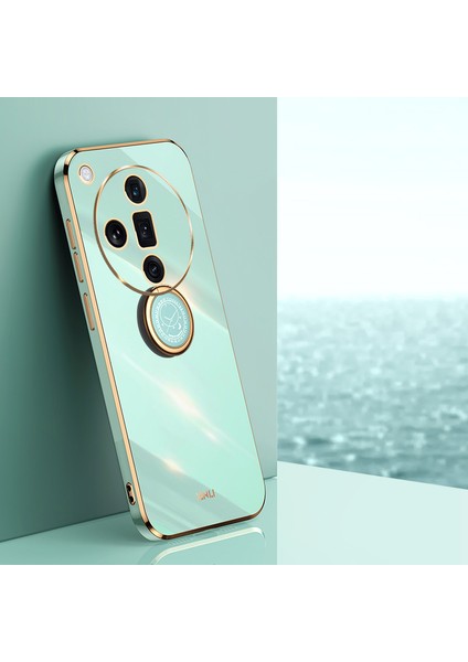 Xınlı Oppo Find X7 5g Telefon Kılıfı Galvanik Tpu Kapak Halkalı Ayaklık-Camgöbeği (Yurt Dışından) fiyatları