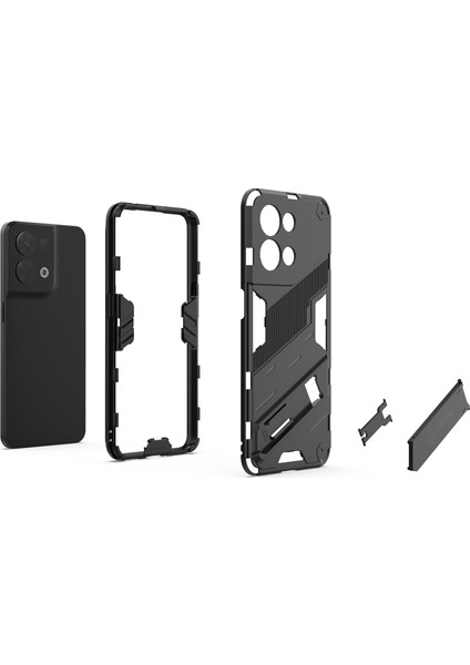 Oppo Reno8 5g (Küresel Sürüm)/oppo Reno8 5g Düşme Korumalı Sert Pc Darbeye Dayanıklı Tpu Çizilmez Telefon Kılıfı Kickstand Ile-Gri (Yurt Dışından) fiyatları