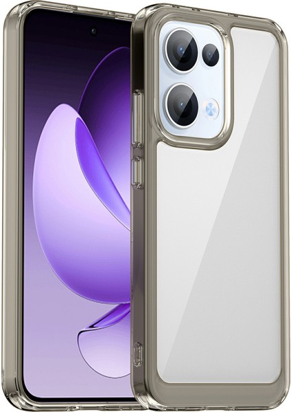 Oppo RENO13 5g(Global)Kılıf Tpu+Akrilik Koruyucu Şeffaf Telefon Kılıfı-Şeffaf Gri (Yurt Dışından)