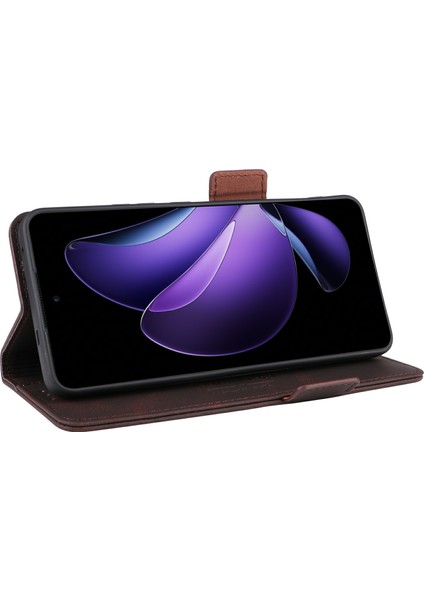 Oppo RENO13 F 5g Kılıf Deri Cüzdan Kapaklı Telefon Kılıfı Donanım Dekorlu-Kahve (Yurt Dışından) fırsatları