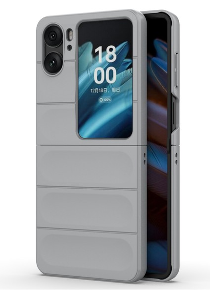 Oppo Find N2 Flip 5g Telefon Kılıfı Sert Pc Çizilmez Kapak-Açık Gri (Yurt Dışından)