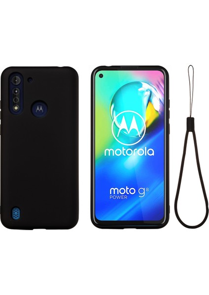 Motorola Moto G8 Power-Siyah Için Sıvı Silikon Kılıf Kabuğu (Yurt Dışından)