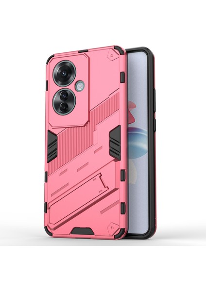 Oppo RENO11 F 5g Kickstand Kılıf Pc+Tpu Darbeye Dayanıklı Hibrit Telefon Kılıfı-Gül (Yurt Dışından)