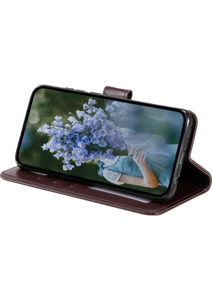 Oppo A58 5g Için Cep Telefonu Kılıfı, Baskılı Mandala Çiçek Desenli Cüzdan Standlı Telefon Kılıfı Kayışlı-Kahverengi (Yurt Dışından) modelleri