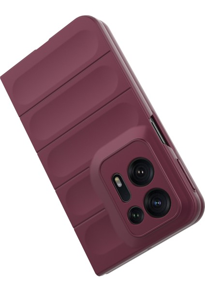 Oppo Find N2 5g Sert Pc Telefon Kılıfı Darbe Emici Arka Kapak-Şarap Kırmızısı (Yurt Dışından) fırsatları