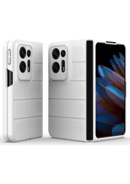 Oppo Find N2 5g Sert Pc Telefon Kılıfı Darbe Emici Arka Kapak-Beyaz (Yurt Dışından)