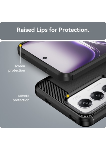 Oppo RENO12 5g(Global)Kılıf Karbon Fiber Doku Fırçalanmış Tpu Telefon Kılıfı-Siyah (Yurt Dışından) indirimleri