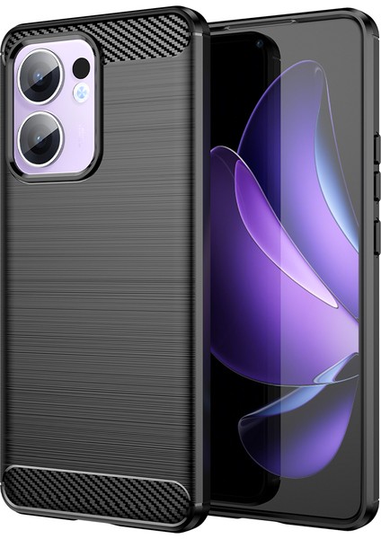 Oppo RENO13 F 5g Kılıf Koruyucu Telefon Kapağı Karbon Fiber Doku Fırçalanmış-Siyah (Yurt Dışından)