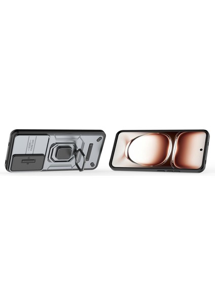 Oppo RENO12 5g (Global) Kılıf Kickstand Pc + Tpu Telefon Kabuğu Lens Kapağı Ile-Gri (Yurt Dışından) fırsatları