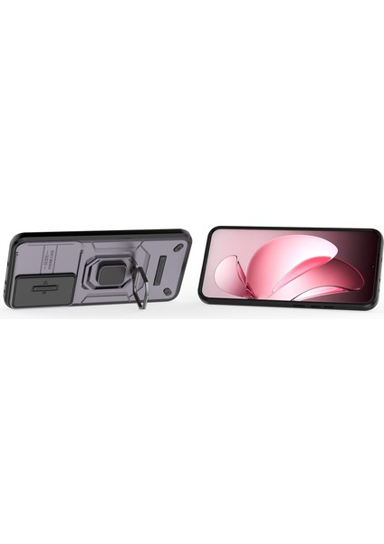 Oppo RENO13 Pro 5g Kılıf Pc+Tpu Kickstand Telefon Koruyucu Lens Kapağı Ile-Mor (Yurt Dışından) modelleri