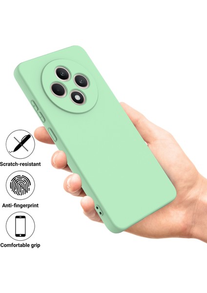 Oppo RENO12 F 5g Kılıf Düşmeye Karşı Dayanıklı Sıvı Silikon Telefon Kılıfı Kayışlı-Yeşil (Yurt Dışından) fiyatları