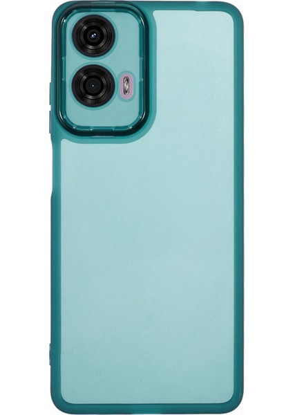 Dksm Serisi Motorola Moto G24 4g Kılıf Elektrokaplama Kamera Çerçevesi Tpu Telefon Kılıfı-Şeffaf Ordu Yeşili (Yurt Dışından)