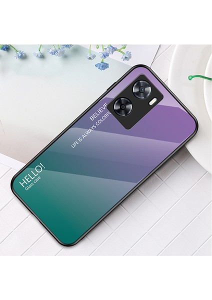 Oppo A57S 4G/A57 4g Gradyan Temperli Cam Telefon Kılıfı, Pc+Tpu Darbeye Dayanıklı Koruyucu Kılıf-Gradyan Mor (Yurt Dışından) indirimleri