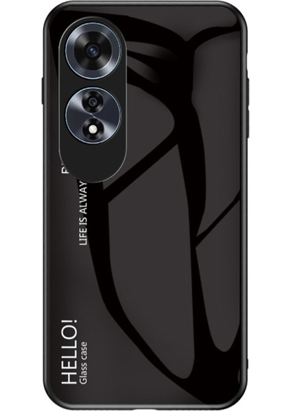 Oppo A60 4g Kılıf Temperli Cam+Pc+Tpu Telefon Kılıfı-Siyah (Yurt Dışından)