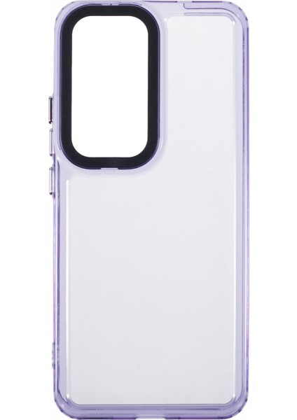 Oppo RENO12 5g (Global) Şeffaf Telefon Kılıfı Pc + Tpu Hibrit Arka Kapak - Şeffaf Mor (Yurt Dışından) fiyatları