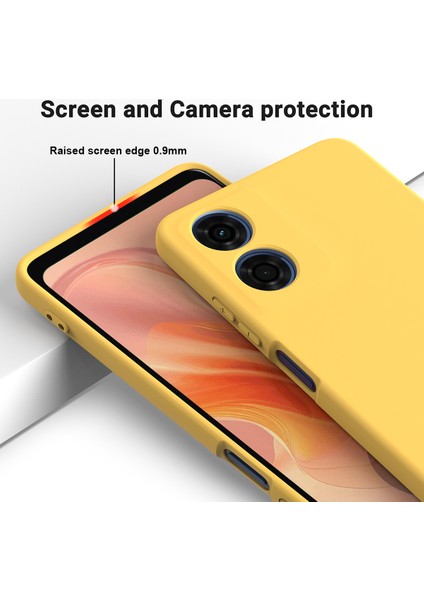 Motorola Moto G04S 4G/G04 4g Kılıf Sıvı Silikon Çizilmeye Dayanıklı Koruyucu Kabuk El Kayışı Ile-Sarı (Yurt Dışından) fırsatları