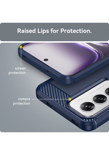 Oppo RENO12 5g(Global)Kılıf Karbon Fiber Doku Fırçalanmış Tpu Telefon Kılıfı-Mavi (Yurt Dışından) indirimleri