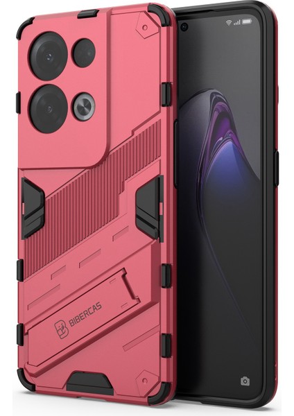 Oppo Reno8 Pro+(China)5g/reno8 Pro 5g(Global)Yumuşak Tpu Sert Pc Kılıfı Kickstand Arka Kapak-Gül (Yurt Dışından)