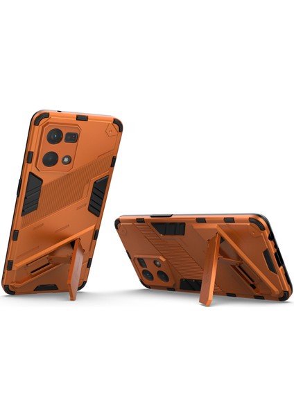 Oppo Reno7 4g Arka Kılıf Kickstand Pc Yumuşak Tpu Telefon Kılıfı-Turuncu (Yurt Dışından) fiyatları