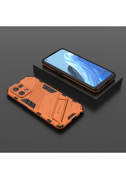 Oppo Reno7 4g Arka Kılıf Kickstand Pc Yumuşak Tpu Telefon Kılıfı-Turuncu (Yurt Dışından) modelleri