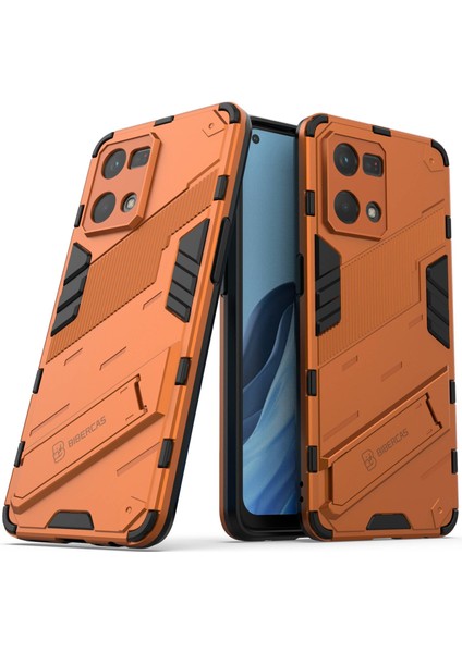 Oppo Reno7 4g Arka Kılıf Kickstand Pc Yumuşak Tpu Telefon Kılıfı-Turuncu (Yurt Dışından) indirimleri