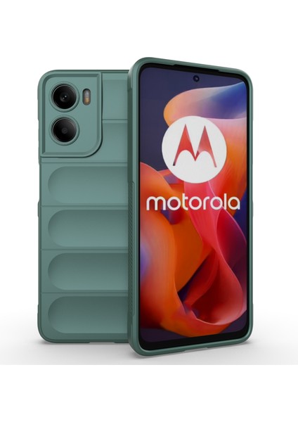 Motorola Moto G05 4G/E15 4g Kılıf Düşmeye Karşı Yumuşak Tpu Sağlam Telefon Arka Kapağı-Yeşil (Yurt Dışından)