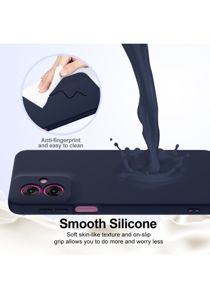 Motorola Moto G55 5g Kılıfı Magsafe Anti-Düşme Sıvı Silikon Telefon Kılıfı ile Uyumlu-Koyu Mavi (Yurt Dışından) indirimleri