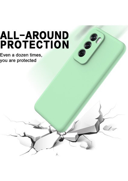Oppo RENO12 Pro 5g (Küresel) Sıvı Silikon Kılıf Darbeye Dayanıklı Telefon Kılıfı Bilek Kayışı Ile-Yeşil (Yurt Dışından) indirimleri
