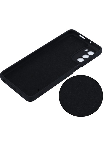 Motorola Moto G62 5g Sıvı Silikon Darbeye Dayanıklı Koruyucu Telefon Kılıfı Yumuşak Elyaf Astarlı Çizilmez Kılıf Kayışlı-Siyah (Yurt Dışından) fırsatları