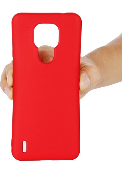 Motorola Moto E7 2020 Için Düz Sıvı Silikon Telefon Koruyucu Kılıf + Kullanışlı Kayış-Kırmızı (Yurt Dışından) indirimleri