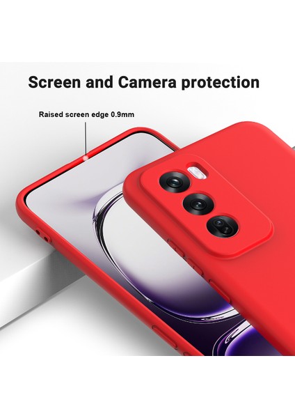 Oppo RENO12 Pro 5g (Küresel) Sıvı Silikon Kılıf Darbeye Dayanıklı Telefon Kılıfı Bilek Kayışı Ile-Kırmızı (Yurt Dışından) fırsatları