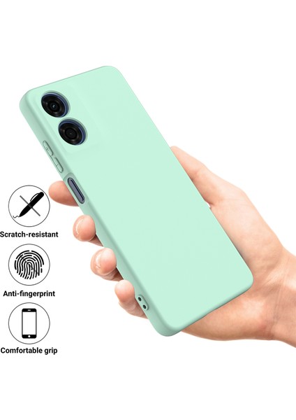 Motorola Moto G04S 4G/G04 4g Kılıf Sıvı Silikon Çizilmeye Dayanıklı Koruyucu Kabuk El Kayışı Ile-Yeşil (Yurt Dışından) fiyatları