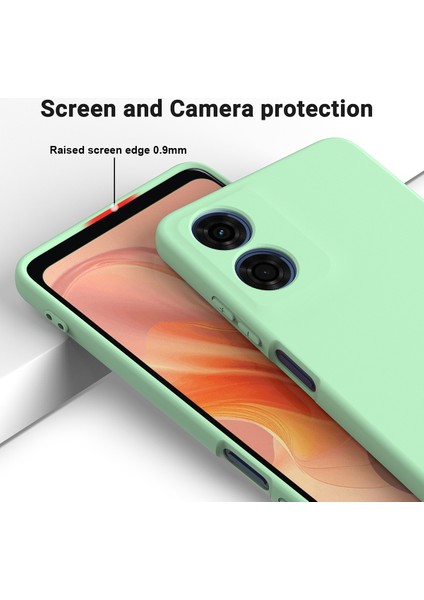 Motorola Moto G04S 4G/G04 4g Kılıf Sıvı Silikon Çizilmeye Dayanıklı Koruyucu Kabuk El Kayışı Ile-Yeşil (Yurt Dışından) fırsatları