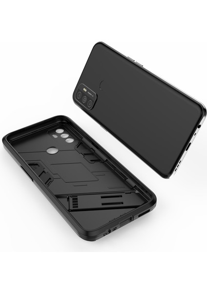 Oppo A53 4g-Siyah Için Darbeye Dayanıklı Pc+Tpu Hibrit Telefon Kılıfı Kickstand ile (Yurt Dışından) indirimleri