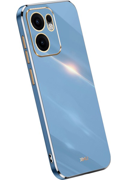 Xınlı Oppo RENO13 F 5g Kılıf Tpu Telefon Kılıfı Galvanik Çerçeveli-Mavi (Yurt Dışından)