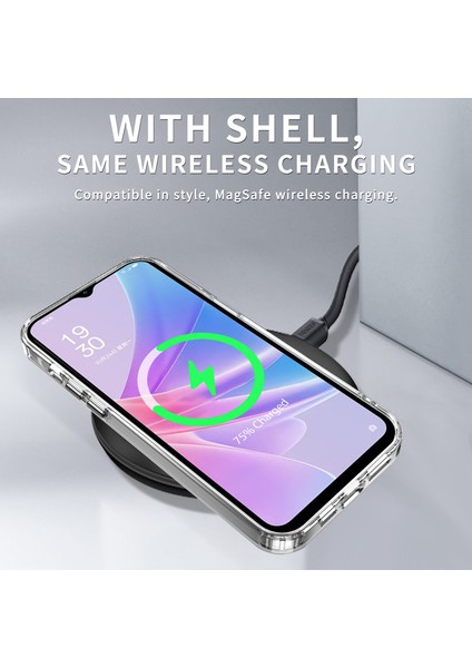 Oppo A78 4g Darbeye Dayanıklı Cep Telefonu Kılıfı Şeffaf Pc+Tpu Telefon Kılıfı-Şeffaf Siyah (Yurt Dışından) modelleri