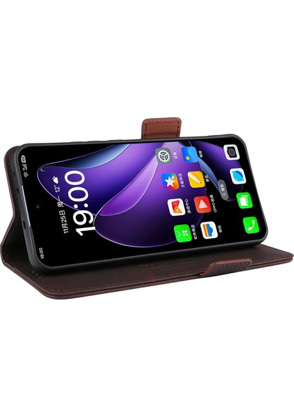 Oppo RENO13 Pro 5g Kılıf Deri Cüzdan Kapaklı Telefon Kılıfı Donanım Dekorlu-Kahve (Yurt Dışından) fırsatları