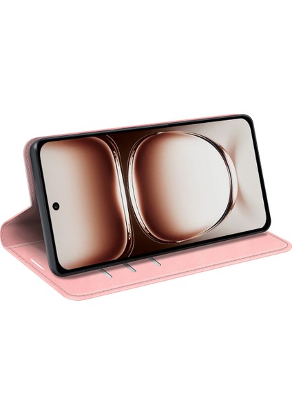 Oppo RENO12 5g(Global)Cüzdan Telefon Kılıfı Cilt Dokunuşlu Deri Kapaklı Kapak-Pembe (Yurt Dışından) fırsatları