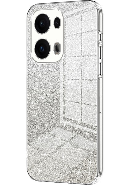 Oppo RENO13 Pro 5g Kılıf Galvanik Degrade Parıltılı Tpu Telefon Kılıfı-Şeffaf (Yurt Dışından)