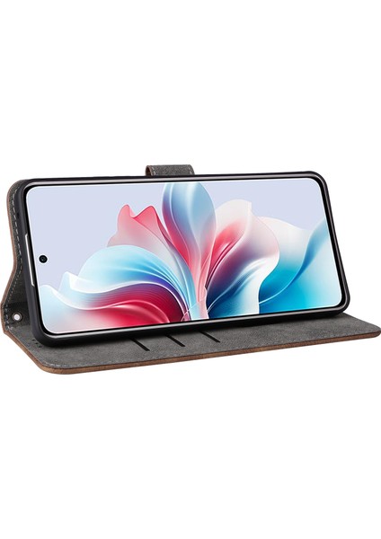 Oppo RENO11 F 5G/F25 Pro 5g Cüzdan Kılıfı Rfıd Engelleme Telefon Kılıfı Bilek Kayışı Ile-Kahverengi (Yurt Dışından) modelleri