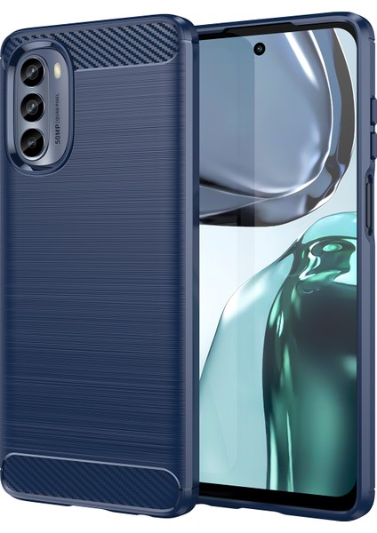 Motorola Moto G62 5g Yumuşak Tpu Telefon Kılıfı Karbon Fiber Doku Fırçalanmış Cep Telefonu Kapağı-Sarı (Yurt Dışından)