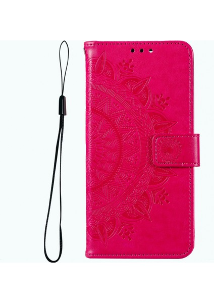 Mandala Çiçek Baskılı Stand Cüzdan Darbeye Dayanıklı Deri Telefon Kılıfı Motorola Moto E20/E30/E40-GÜL (Yurt Dışından) fiyatları
