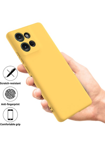 Motorola Moto G Play (2025) 4g Sıvı Silikon Kılıf Telefon Arka Kapağı El Kayışı Ile-Sarı (Yurt Dışından) fiyatları