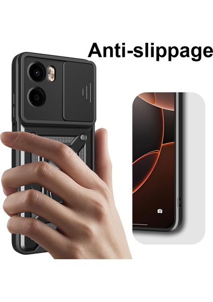 Motorola Moto G05 4g Kılıf Sürgülü Kamera Kapağı Pc + Tpu Ayaklı Telefon Kılıfı-Yeşil (Yurt Dışından) fırsatları