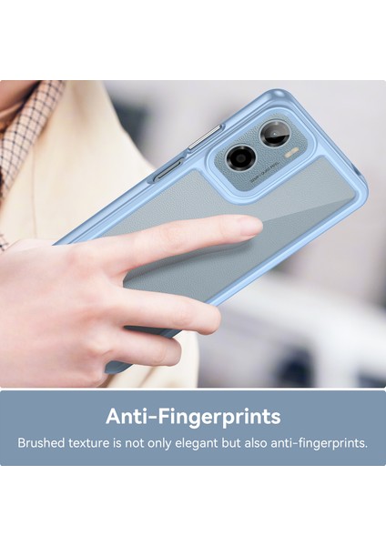 Motorola Moto E15 4G/G05 4g Kılıf Tpu+Akrilik Koruyucu Şeffaf Telefon Kılıfı-Mavi (Yurt Dışından) indirimleri