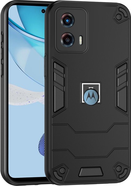 Motorola Moto G 5g (2023) Telefon Kılıfı Yumuşak Tpu Sert Pc Çift Katmanlı Koruyucu Kapak-Siyah (Yurt Dışından)